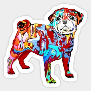 Graffiti Pug dog Sticker